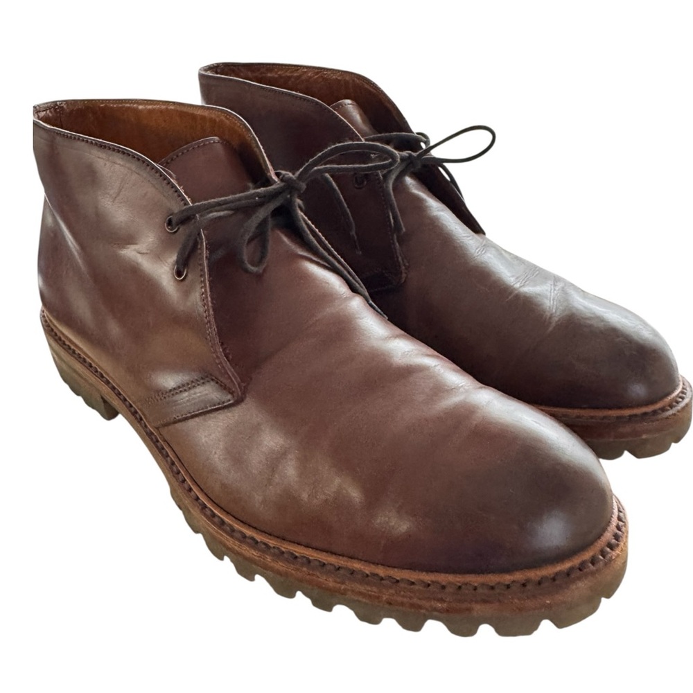 St. Moritz Mens Brown Leather Chukka Montagna Olimpiadi Brown Leather Boots